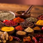 Wooden,Table,Of,Colorful,Spices